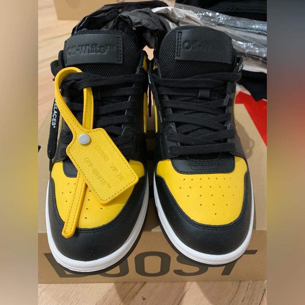 Out Of Office Sneakers
Color: Black & Yellow